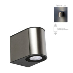 |LUMINARIA LED MURO EXTERIOR ABIYÁN 6W, 100-240V, 500LM SATINADO