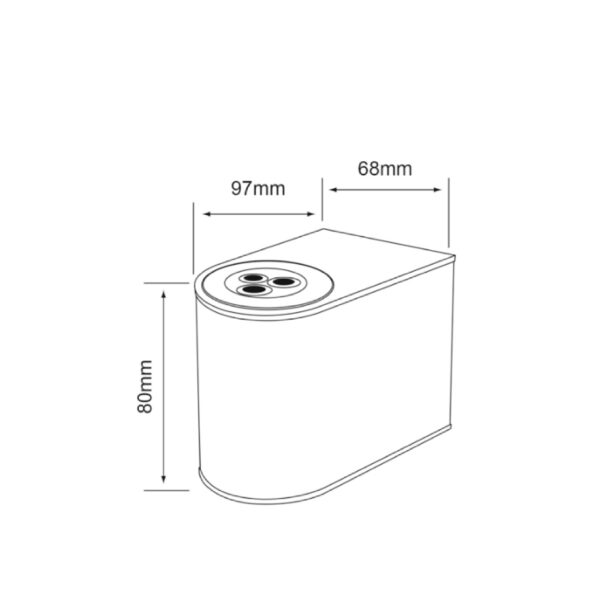 |LUMINARIA LED MURO EXTERIOR ABIYÁN 6W, 100-240V, 500LM SATINADO - Imagen 2