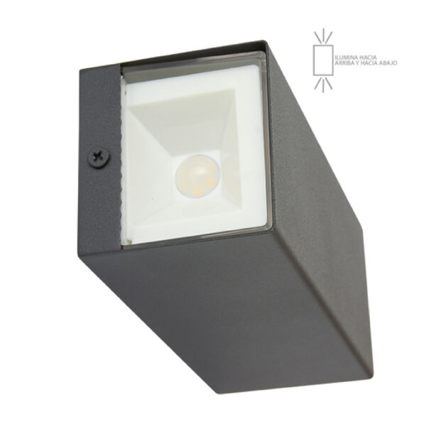 EXTERIOR MUROS LED 9W 3000K GRIS - Imagen 4