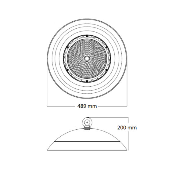 |HIGHBAY 120Ø 100W 4000K 127-277V BCO - Imagen 2