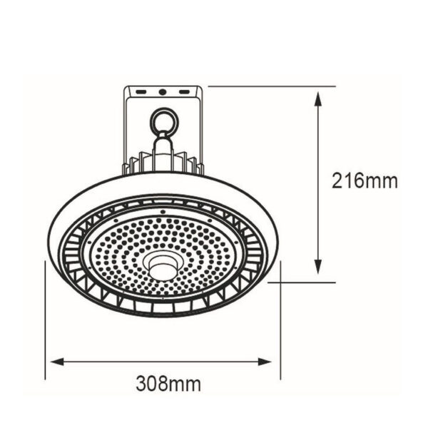 |LUMINARIA SUPREME HIGH BAY INTERIOR LED ATENUABLE 200W, 100-277V, 34000LM, 5000K NGRO - Imagen 2