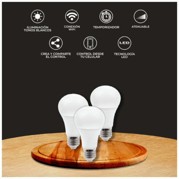 KIT LAMPARA LED 7W 127 V~ 2 700K - 6 500K - Imagen 3