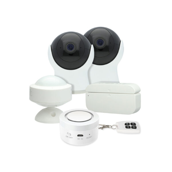KIT 2 CAMARA SIRENA SENS/PV MOV CTR