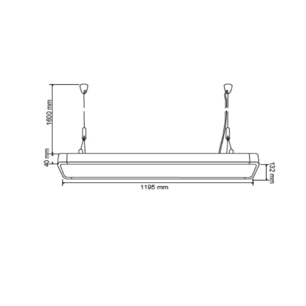|Gab. suspendido, acab. satinado, pant.PC opalino, base G5 2xF28T5 - Imagen 2
