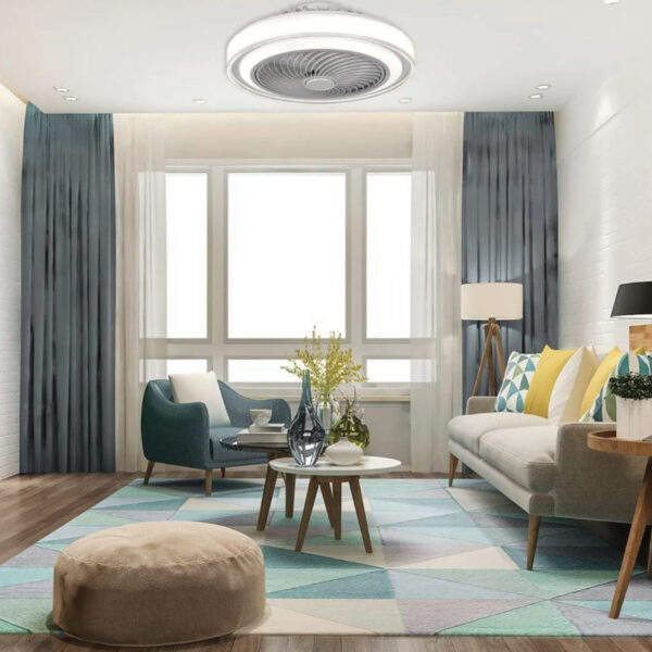 LAMP./VENTILADOR KAUAI 37W, 110-130V, 5180LM, 3000-6500K BCO - Imagen 2