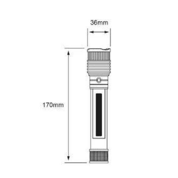 LINTERNA EXTERIOR 5W ZOOM AJUSTABLE LUZ DE DIA - Imagen 3