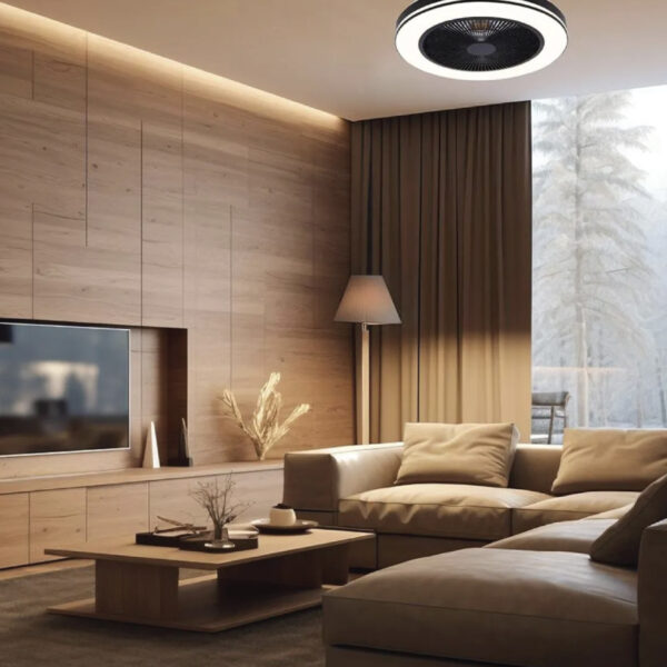 LAMP./VENTILADOR IBIZA 37W, 110-130V, 5180LM, 3000-6500K NGRO - Imagen 2