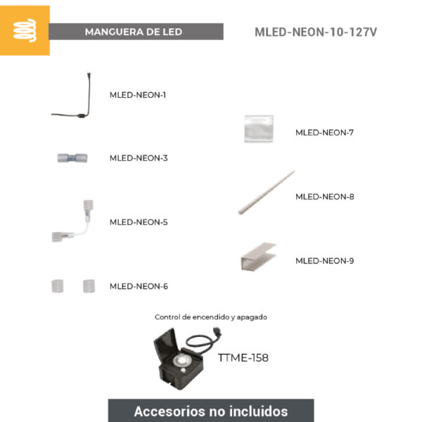 MANGUERA FLEXIBLE LED NEON 5050SMD 127V IP65 10 METROS - Imagen 3