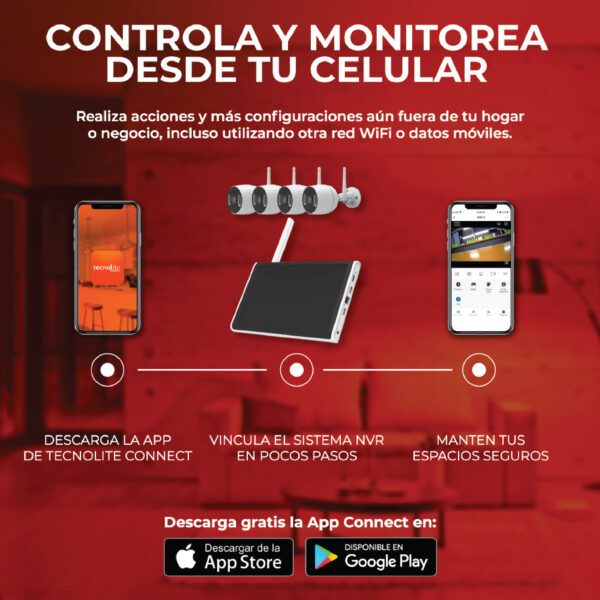SISTEMA MONITOREO WIFI INTERIOR/EXTERIOR ONLOOKER-AUDIO 2 VIAS, VIDEO HD 3MP, IP65- BCO - Imagen 4