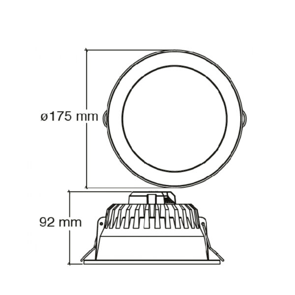 |Down LED  3000 K, 18 W - 127 V~/ 60Hz  Blanco - Imagen 2