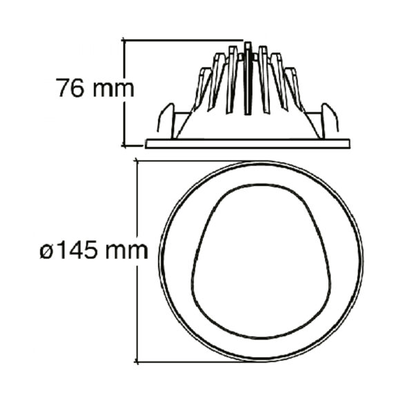 |Down LED 3000 K, 9 W - 127 V~/ 60Hz Blanco - Imagen 2