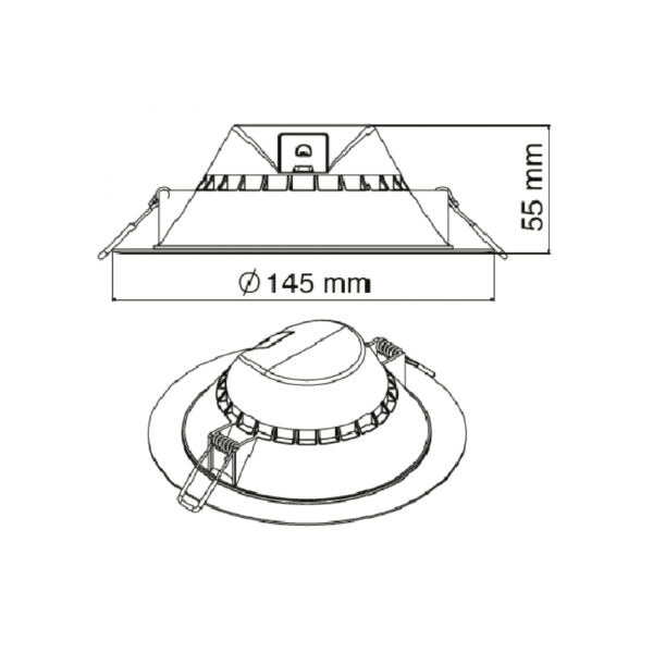 |DOWNLIGHT LED 9W 3000K 127-220V BCO - Imagen 2