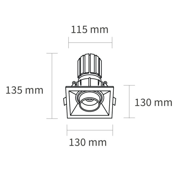 LED EMPOTRAR GALA PRO ATENUABLE 0-10V, 21W, 100-277 V, 1400LM, 4000K, NGRO - Imagen 2