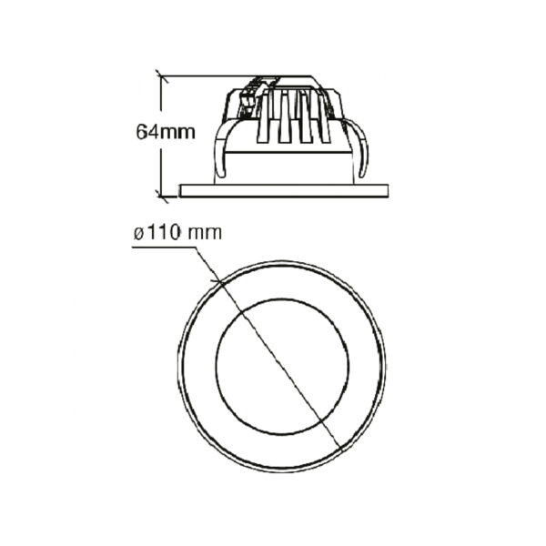 |Down LED  Led  4,5 W 3000 K. 127 V~  Blanco. SMALL - Imagen 2
