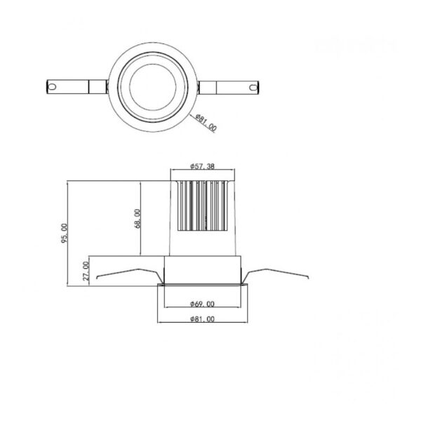 |Luminario de interior, empotrar de techo, integrado LED 3000K B - Imagen 2