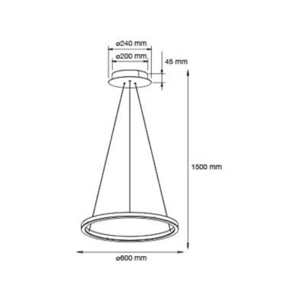 |Luminario LOOP suspendida de aluminio 127-220 38w Blanca - Imagen 2