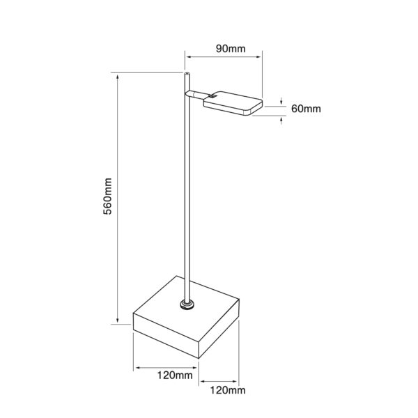 LAMPARA LED DE MESA  SAN VICENTE VELADOR56 6W, 100-240V, 350LM, 3000K NGR - Imagen 2
