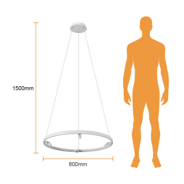 |LAMP-COLG. LED CURAZAO PENSIL 42W, 127V, 2929LM,  3000K BCO - Imagen 3