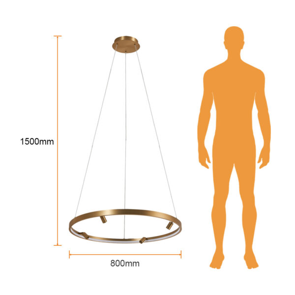 |LAMP-COLG. LED CURAZAO PENSIL 42W, 127V, 2300LM,  3000K DOR - Imagen 3