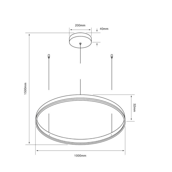|LAMP-COLG. LED MARTINICA PENSIL 100 70W, 127V, 3700LM, 3000K BCO - Imagen 3