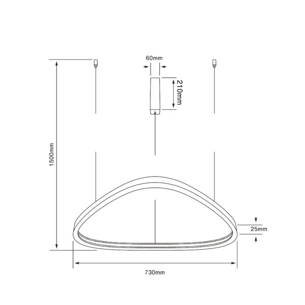 LAMP-COLG. LED VIS PENSIL 40W, 127V, 1500LM, 3000K DOR - Imagen 2