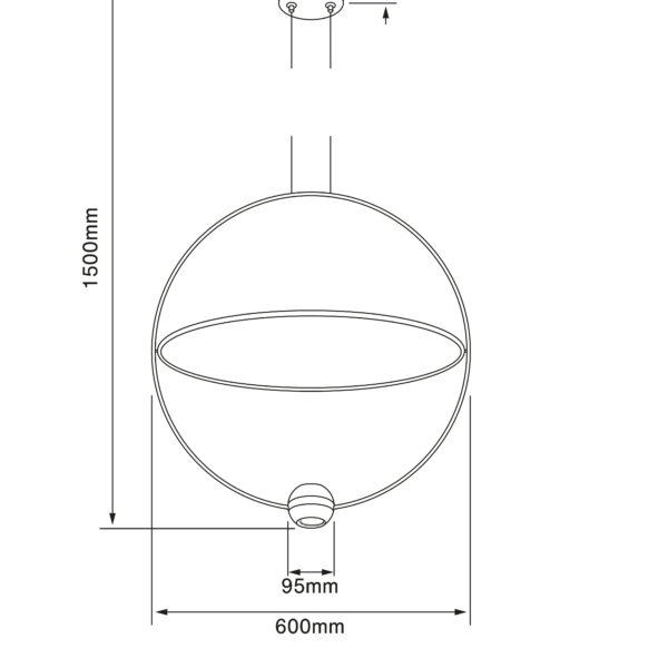 LAMP-COLG. LED LANZAROTE 32W, 127V, 1840LM, 3000K NGR - Imagen 2