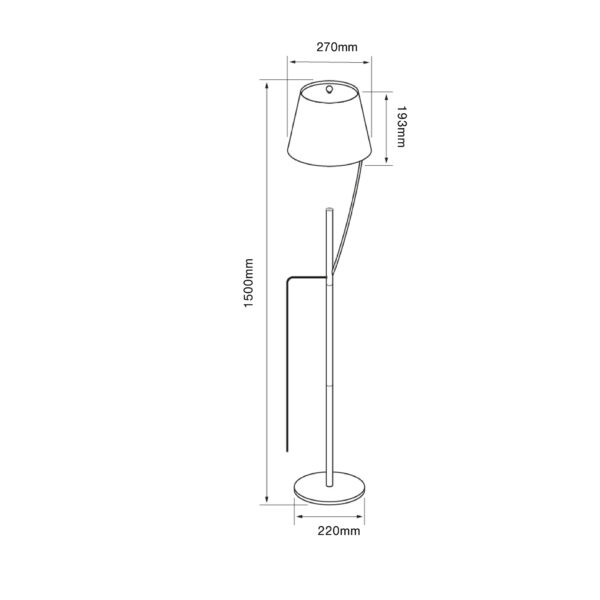 |LÁMPARA LED DE PISO INTERIOR SAN BLAS VELADOR230 6.5W, 100-240V, 350LM, 30OOK BCO - Imagen 3