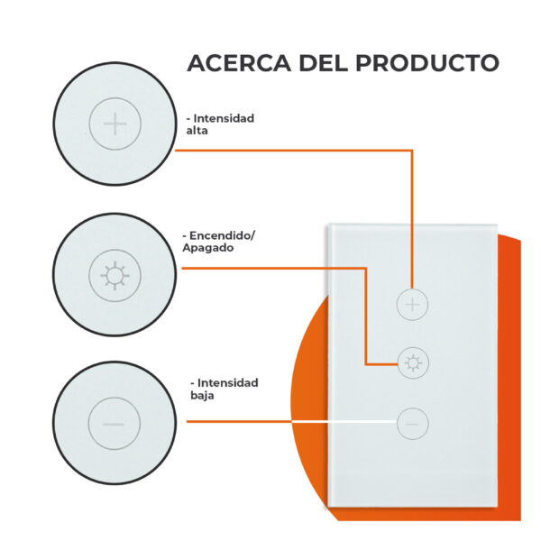 |INTERRUPTOR DE LUZ INTELIGENTE CREATOR IV, 3 BOTONES TÁCTILES, WI-FI, BCO - Imagen 4