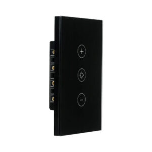 |INTERRUPTOR DE LUZ INTELIGENTE CREATOR IV, 3 BOTONES TÁCTILES, WI-FI, NGRO