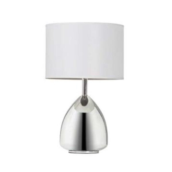 |Mesa cromo/tela color blanco 1 x 60w