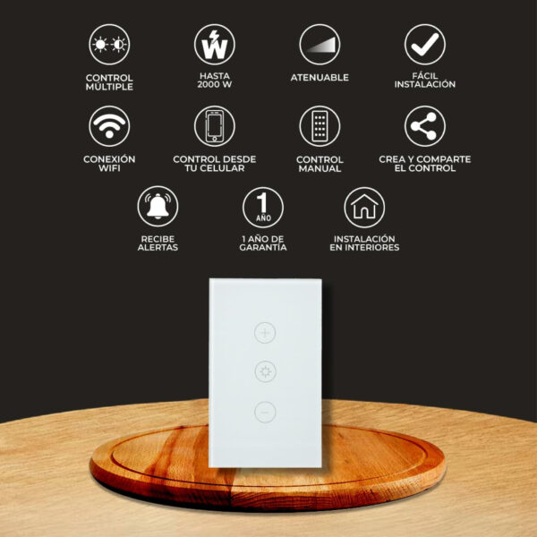SWITCH TACTIL  1GWIFI 240V - Imagen 3