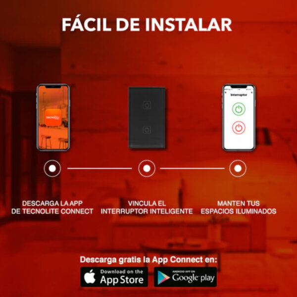|APAGADOR INTELIGENTE WIFI 2 BOTONES TÁCTILES, CREATOR SN II - Imagen 4