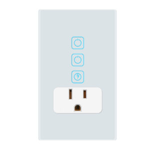 |APAGADOR INTELIGENTE WIFI 2 BOTONES TÁCTILES Y 1 ENCHUFE, CABLE NEUTRO POWER CREATOR II BCO