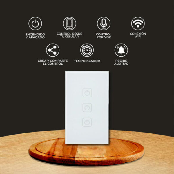 SWITCH TACTIL  3GWIFI 240V - Imagen 3