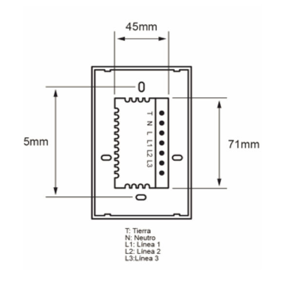 |INTERRUPTOR CON TRES BOTONES BCO - Imagen 3