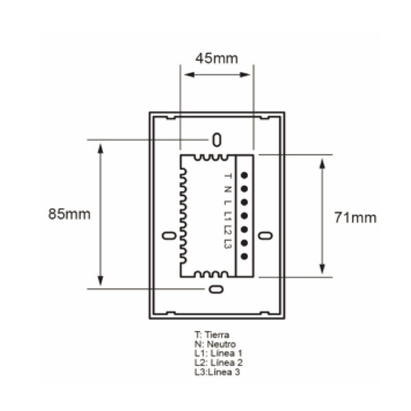 |INTERRUPTOR CON TRES BOTONES BCO CON NEUTRO - Imagen 3