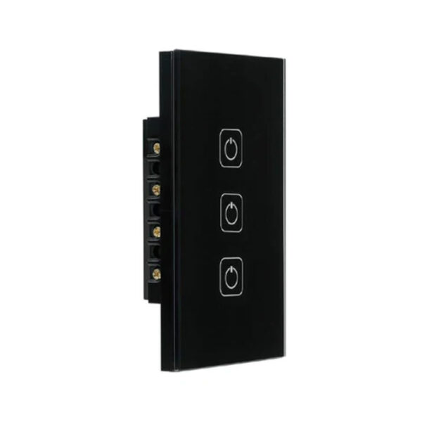 |APAGADOR INTELIGENTE WIFI,  3 BOTONES TÁCTILES, S/NEUTRO CREATOR SN III NGRO