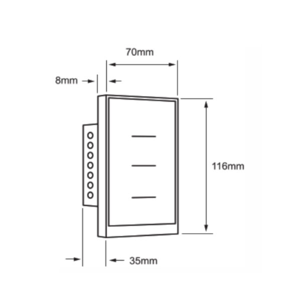 |INTERRUPTOR CON TRES BOTONES NGRO CON NEUTRO - Imagen 3