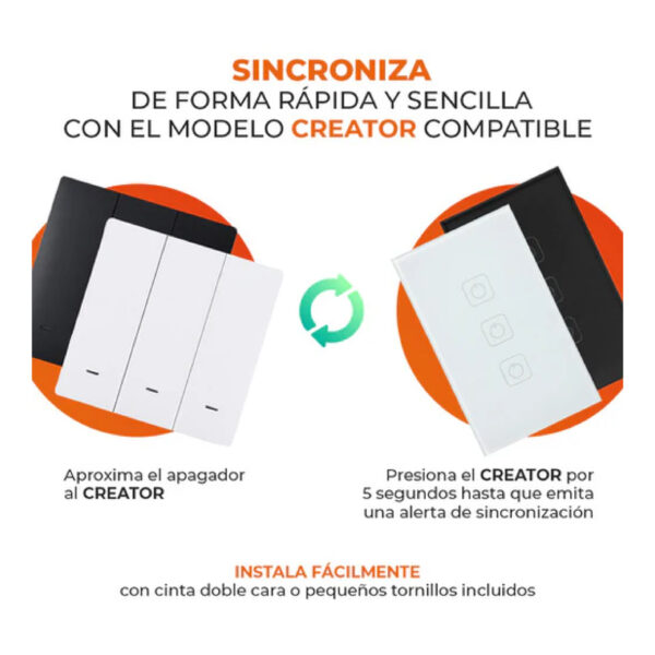 |APAGADOR INALÁMBRICO, ACC/CREATOR III, 3 BOTONES NGRO - Imagen 2