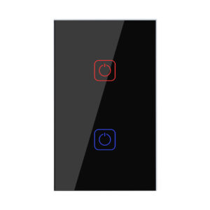 |INTERRUPTOR DE LUZ INTELIGENTE, 2 BOTONES TÁCTILES, WI-FI, NGRO