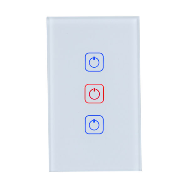 |INTERRUPTOR DE LUZ INTELIGENTE, 3 BOTONES TÁCTILES, WI-FI, BCO