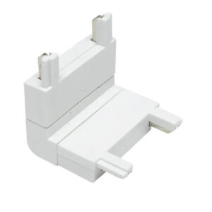 CONECTOR A 90° VERTICAL PARA BASE DE TRACKLIGHT SLIM, COLOR BLANCO