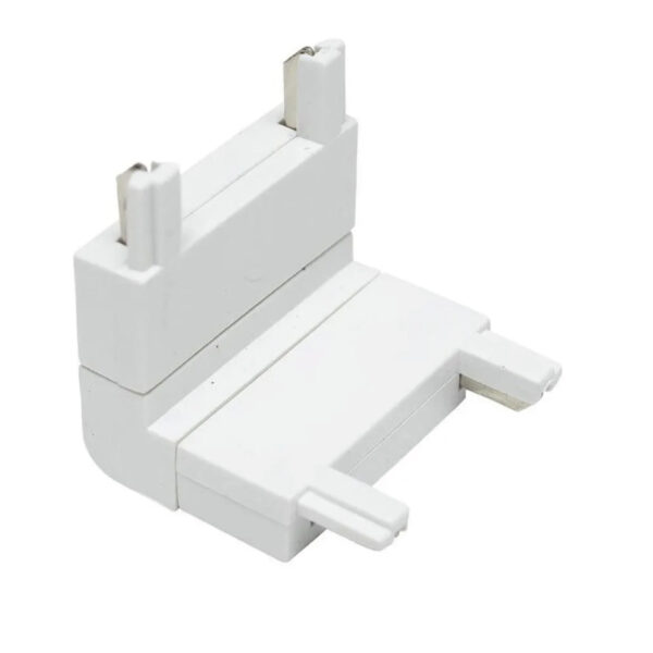 CONECTOR A 90° VERTICAL PARA BASE DE TRACKLIGHT SLIM, COLOR BLANCO