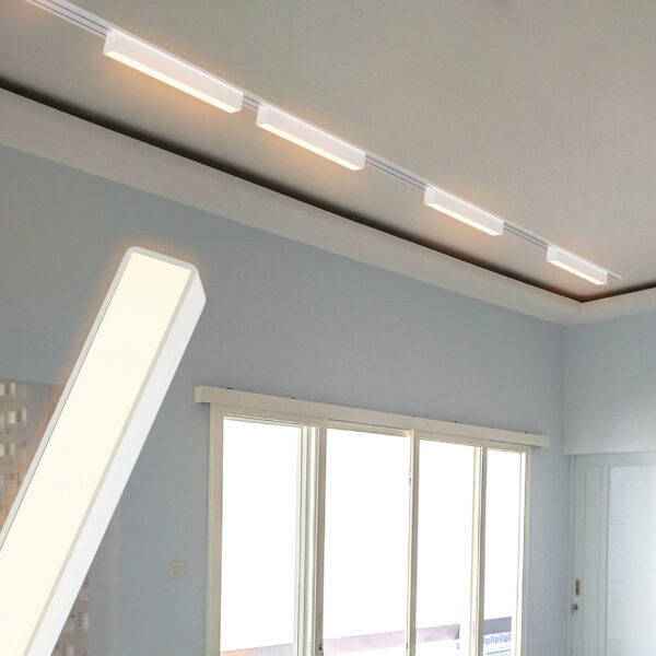 REGLETA FIJA CON CUBIERTA OPALINA PARA TRACKLIGHT MAGNETICO 48V COLOR BLANCO 3000 K - Imagen 4