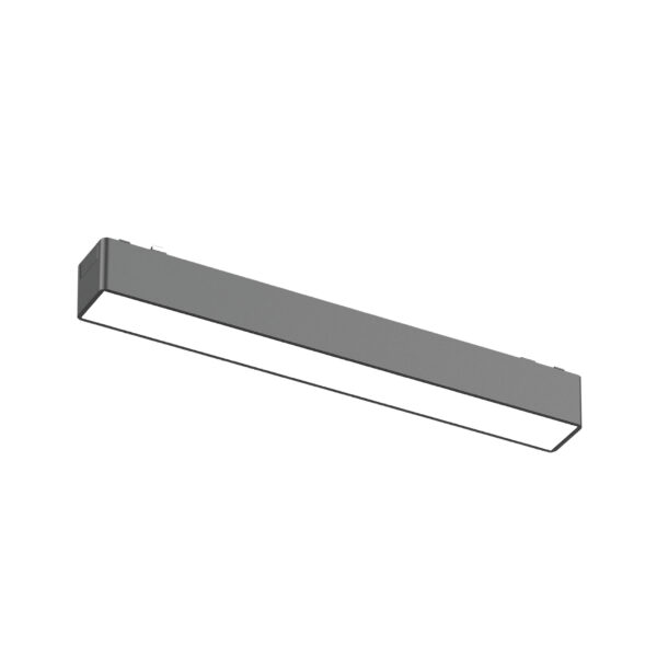 REGLETA FIJA CON CUBIERTA OPALINA PARA TRACKLIGHT MAGNETICO 48V COLOR NEGRO 3000 K - Imagen 3