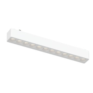 REGLETA FIJA CON CUBIERTA ANTIDESLUMBRANTE PARA TRACKLIGHT MAGNETICO 48V COLOR BLANCO 3000 K