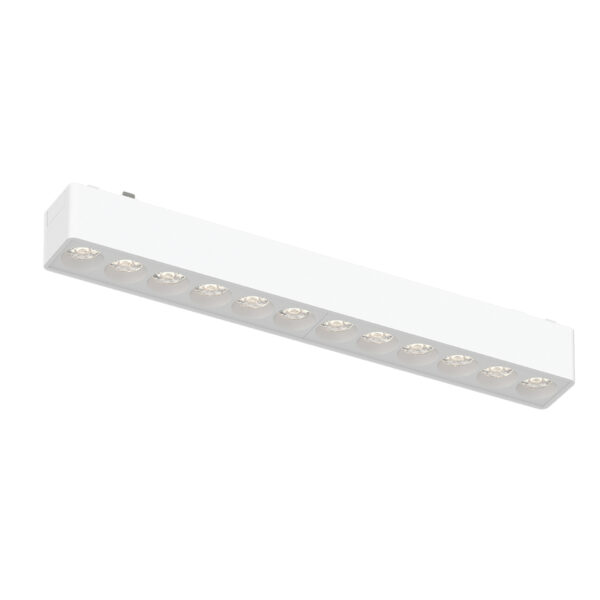 REGLETA FIJA CON CUBIERTA ANTIDESLUMBRANTE PARA TRACKLIGHT MAGNETICO 48V COLOR BLANCO 3000 K