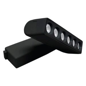 REGLETA DIRIGIBLE CON CUBIERTA ANTIDESLUMBRANTE PARA TRACKLIGHT MAGNETICO 48V COLOR NEGRO 3000 K