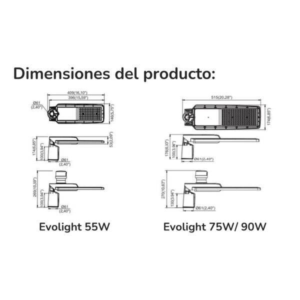 |Luminaria Evolight 55W, 8800LM, 90-277V, 4000K - Imagen 2