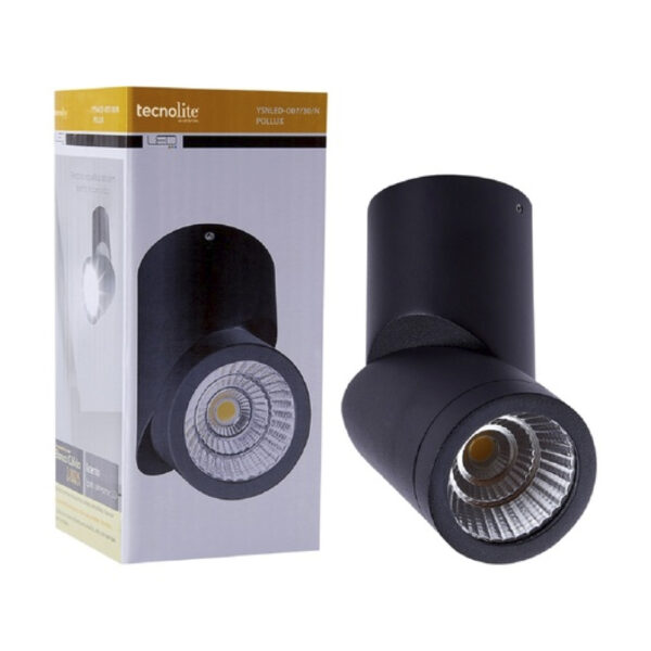SPOT SOBREPONER LED 6.5W 100-240V NEGRO 3000K - Imagen 2